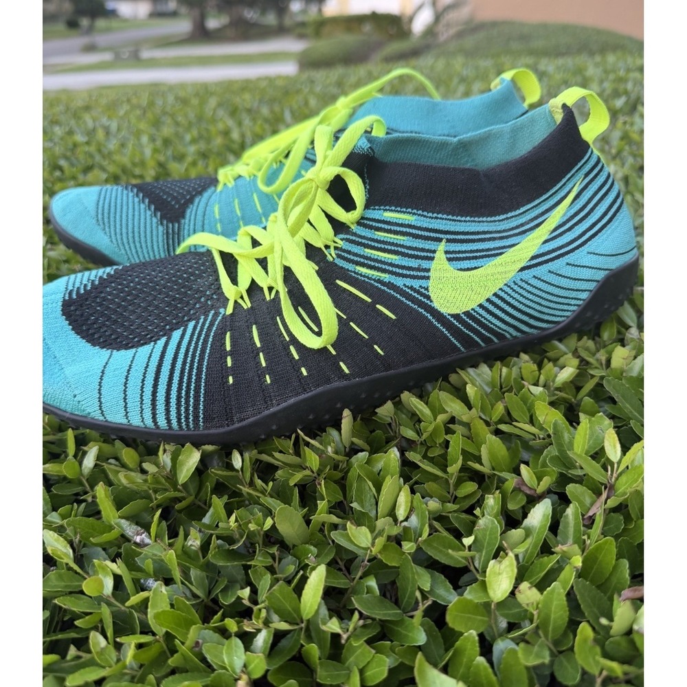 NIKE Free Hyperfeel TR Black Turquoise-Volt 638073-003 Men's Size 11.5 Excellent